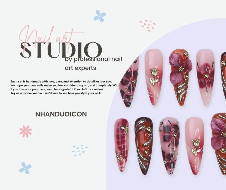 3D Ocean Beach Press on Nails Set, Starfish Shell Summer Nails, Hand Painted Mermaid Seashell Press on Nails, Cute Vacation Nail Art
