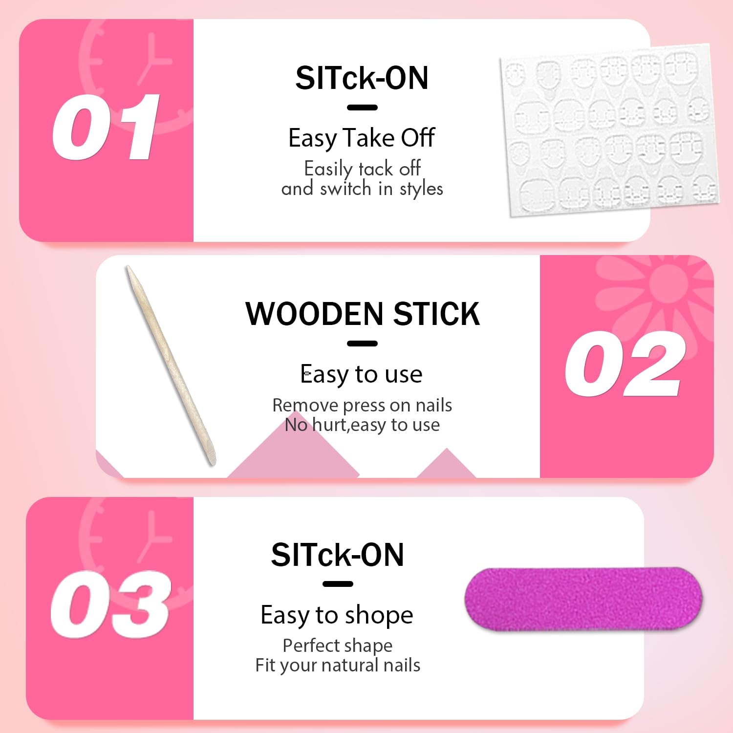Dusty Pink Press on Nails Short Oval Acrylic Nails Press Ons Solid Color Medium Short Fake Nails for Women Reusable Thick round Glue on Nails for Finger Decoration 24 Pcs